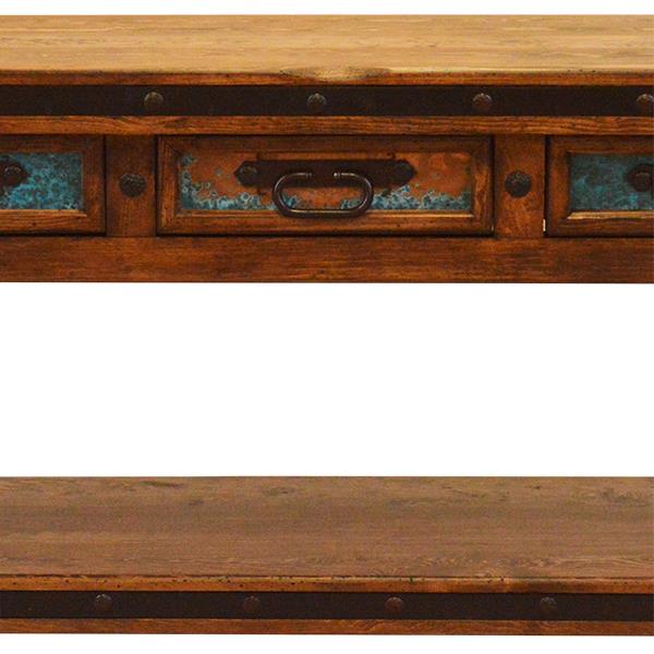 Turquoise & Copper Console Table